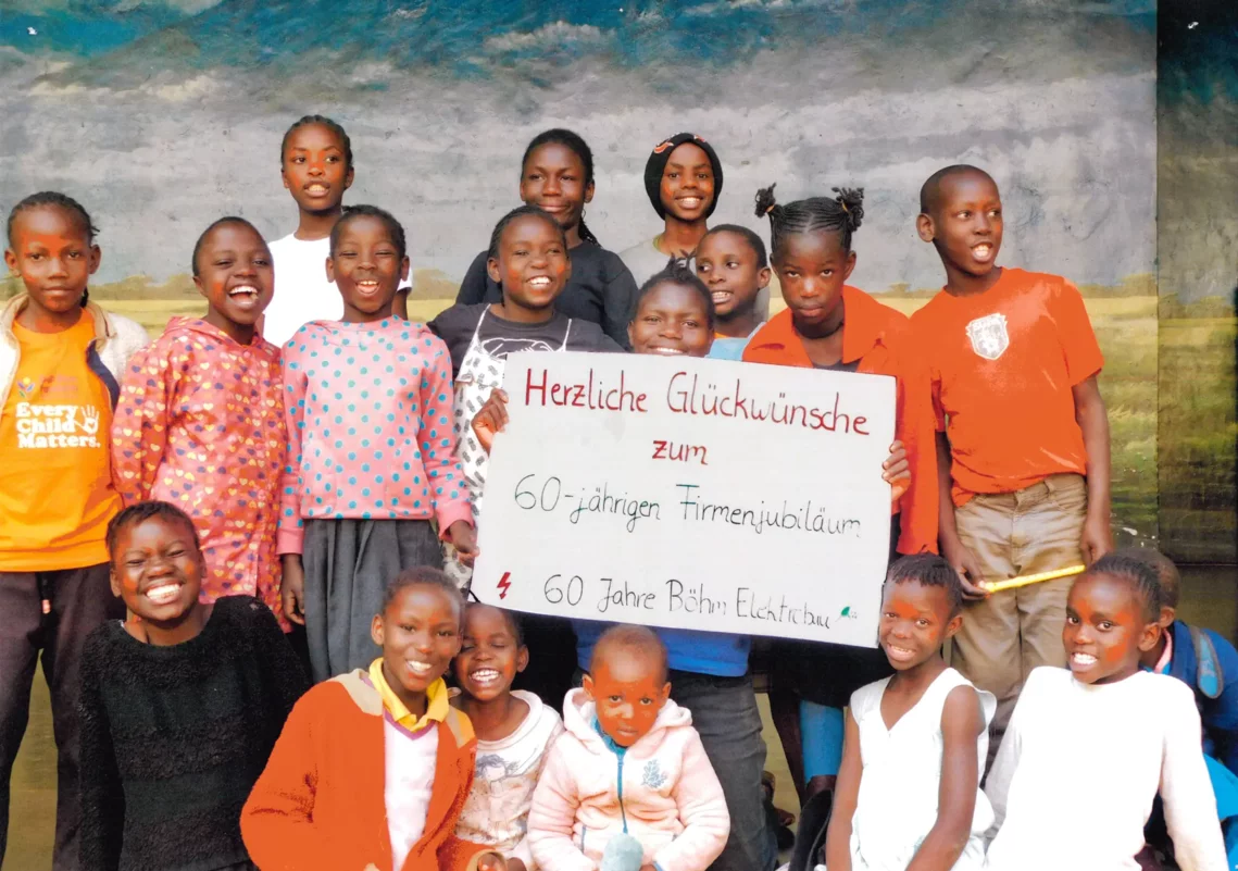 Böhm Elektrobau u. E-Mobility Glückwünsche aus Afrika