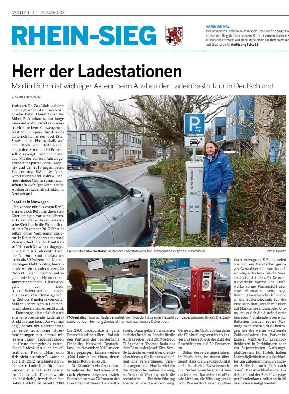 Böhm Elektrobau u. E-Mobility Rundschau 8.1.2021
